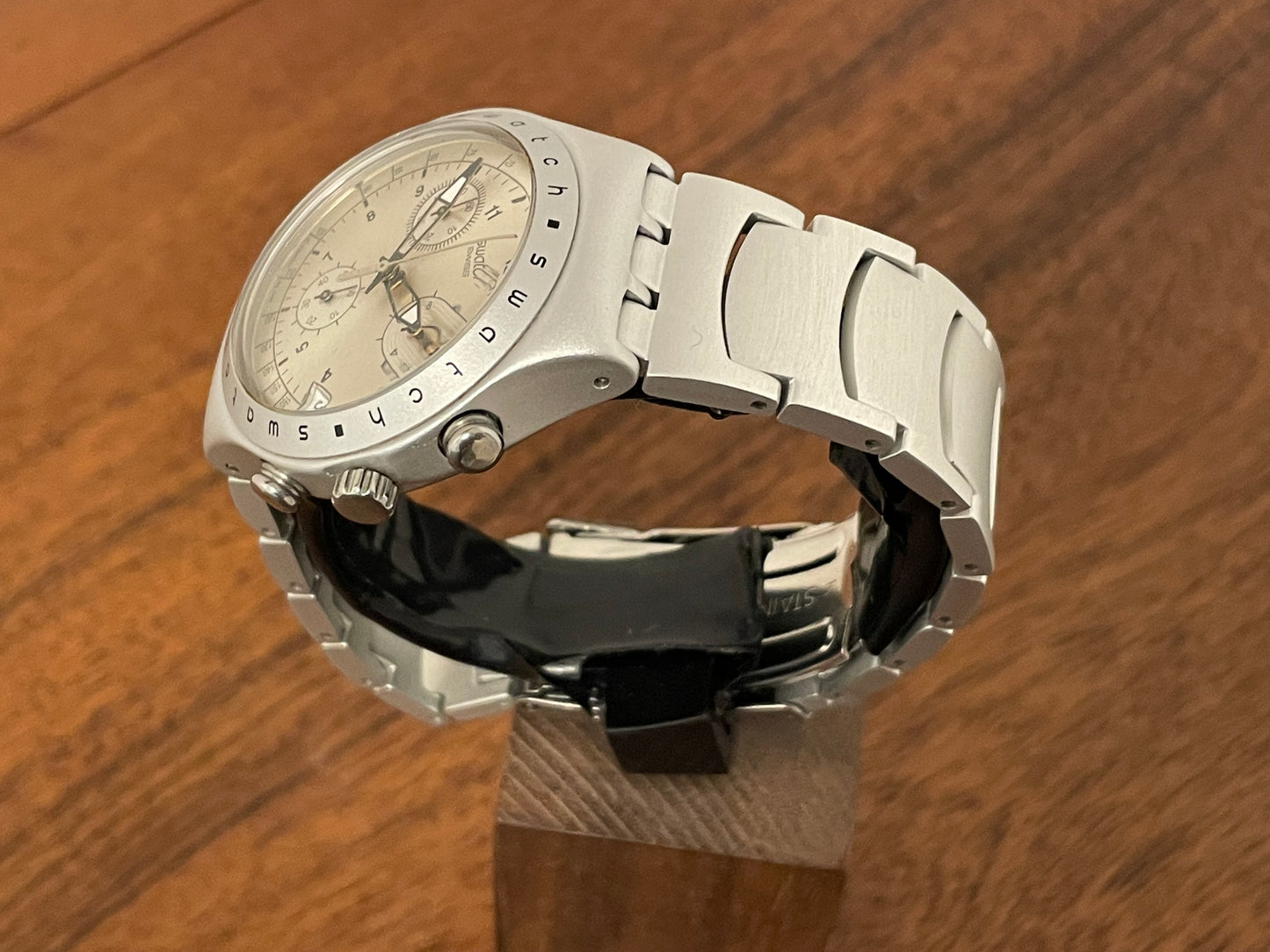 (1999) Swatch YCS4006AG Irony Chrono "FREEZING RAIN"