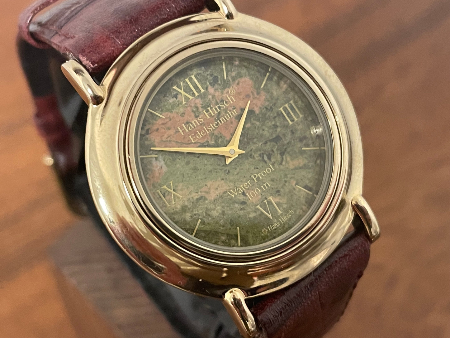 (1990s) Hans Hirsch Edelsteinuhr dress watch with gemstone dial (serviced)