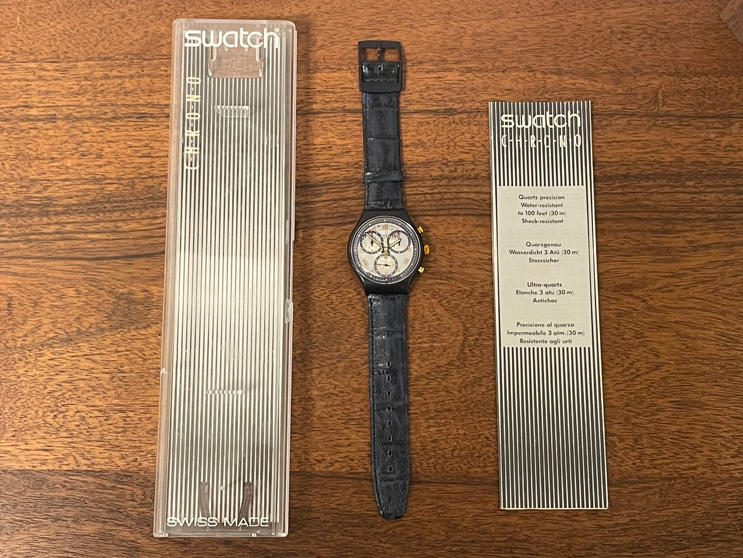 (1991) Swatch SCN104 Chrono "Timeless Zone" (NOS)