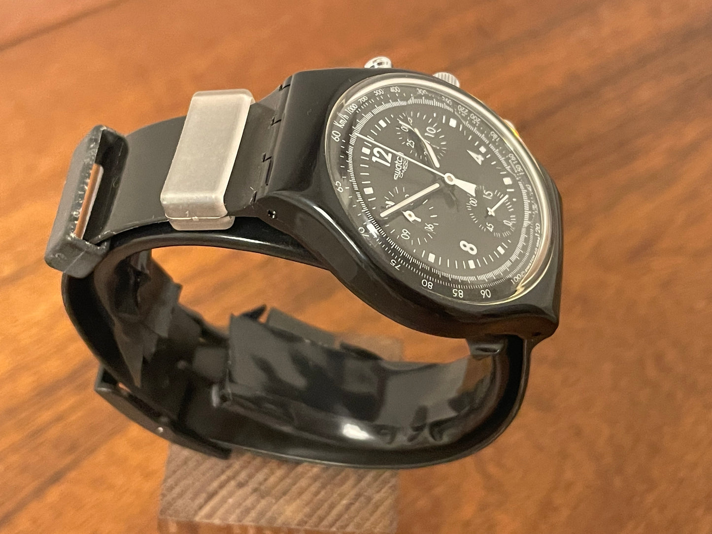 (1994) Swatch SCB114 Chrono "Pure Black" (NOS + full set)