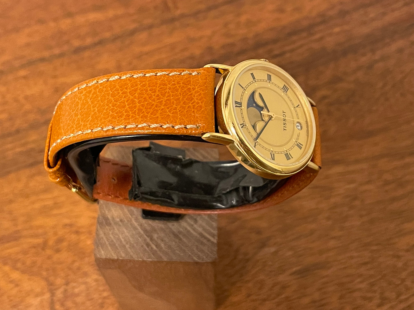 (1990s) Tissot C240 dress watch - sand dial w/ moon phase complication (NOS)