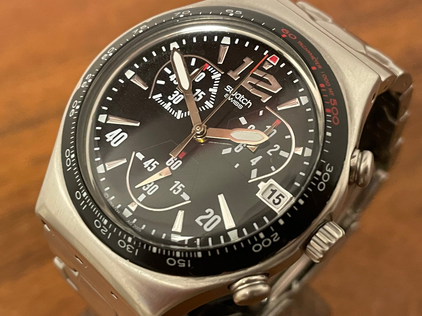 (2005) Swatch YCS470G Irony Chrono "Upper Steel"