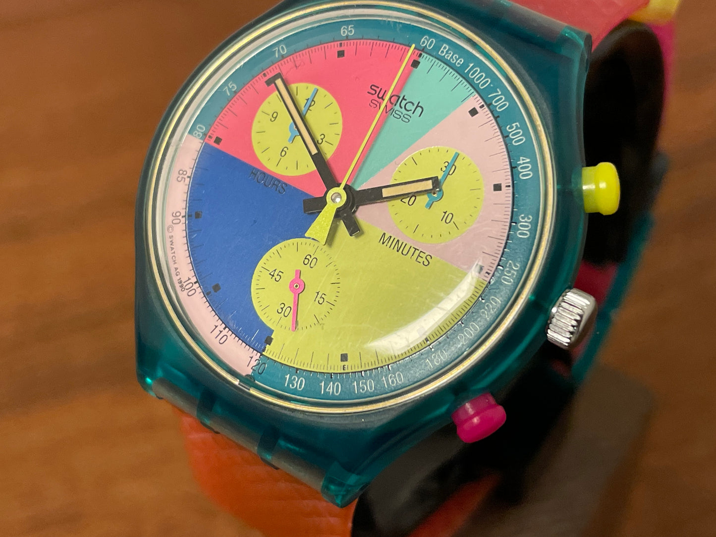 (1990) Swatch SCL100 Chrono "Flash Arrow" (full set)