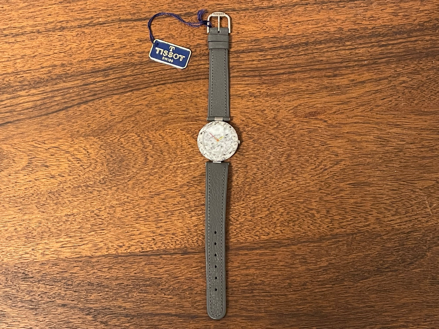 (1980s) Tissot RockWatch R150 black/grey granite - mid size model (NOS)