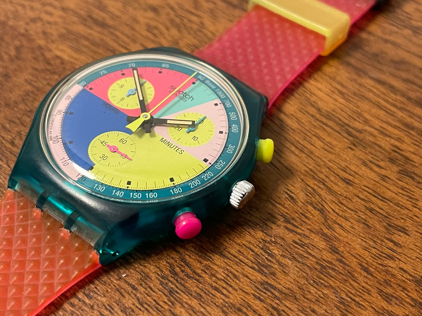 (1990) Swatch SCL100 Chrono "Flash Arrow" (full set)