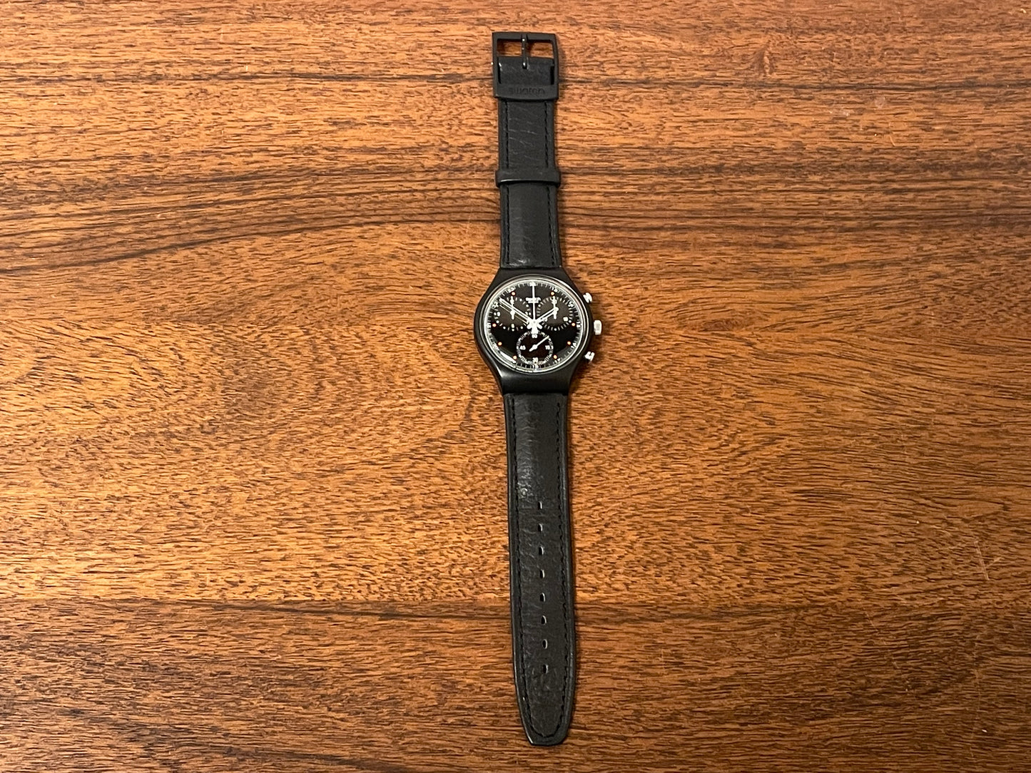 (1990) Swatch SCB106 Chrono "Wall Street" (NOS + full set)