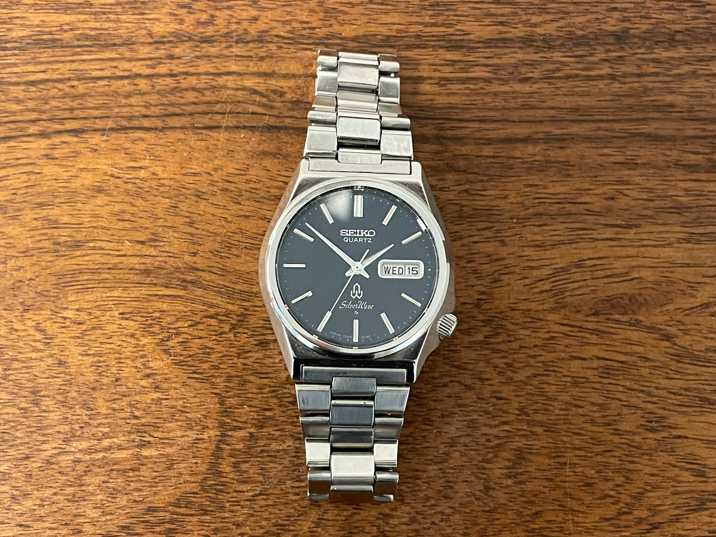 (1978) Seiko 7546-8340 SilverWave - blue vertical sunburst dial (serviced)
