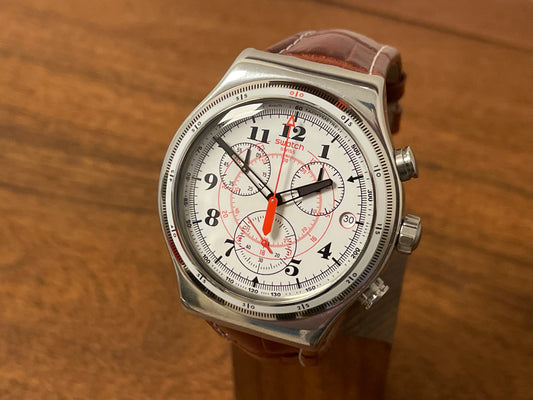 (2016) Swatch YVS414 Irony Chrono "Back To The Roots" (NOS + full set) front view
