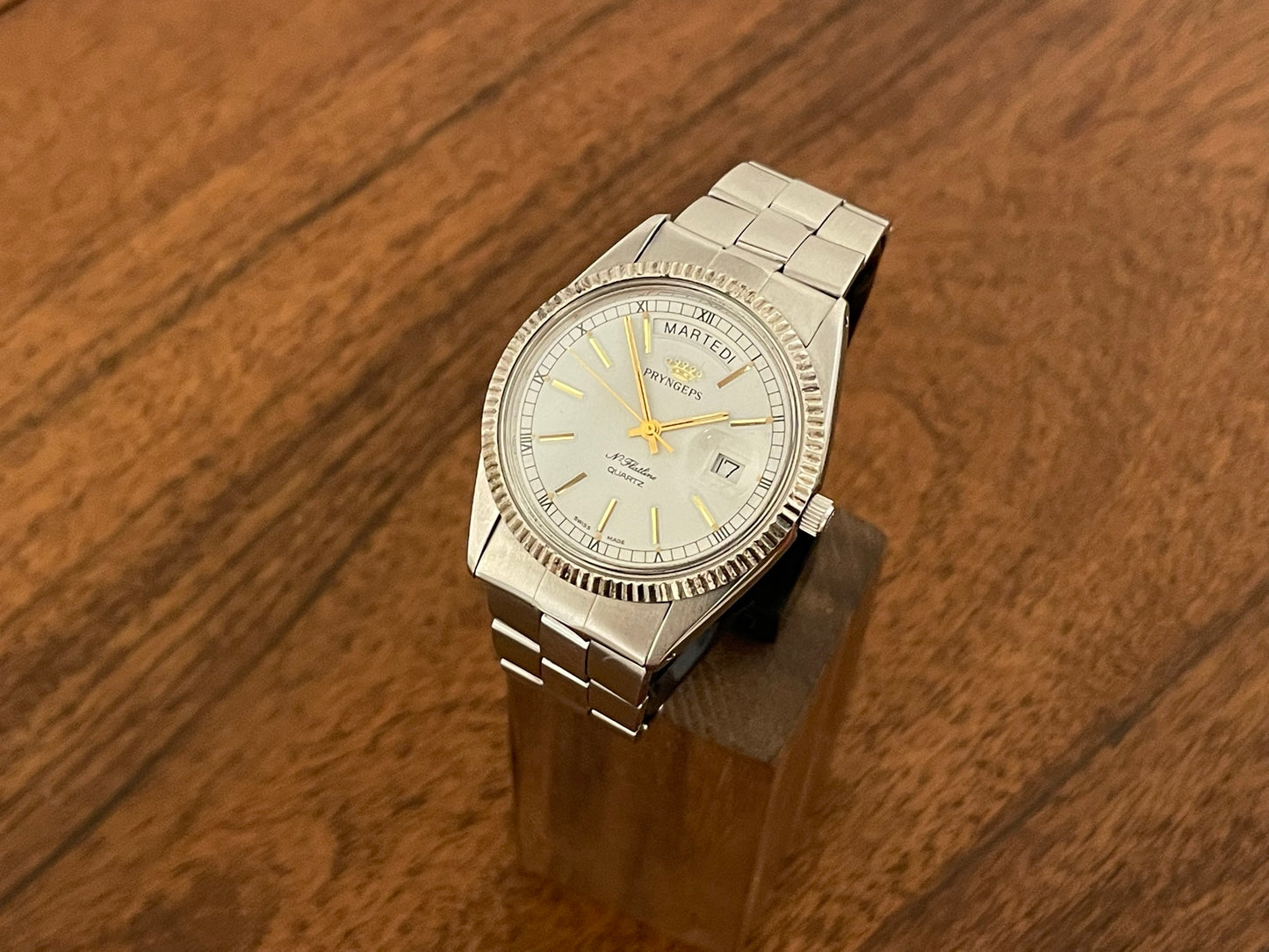 (1980s/1990s) Pryngeps Flatline "President" dress watch