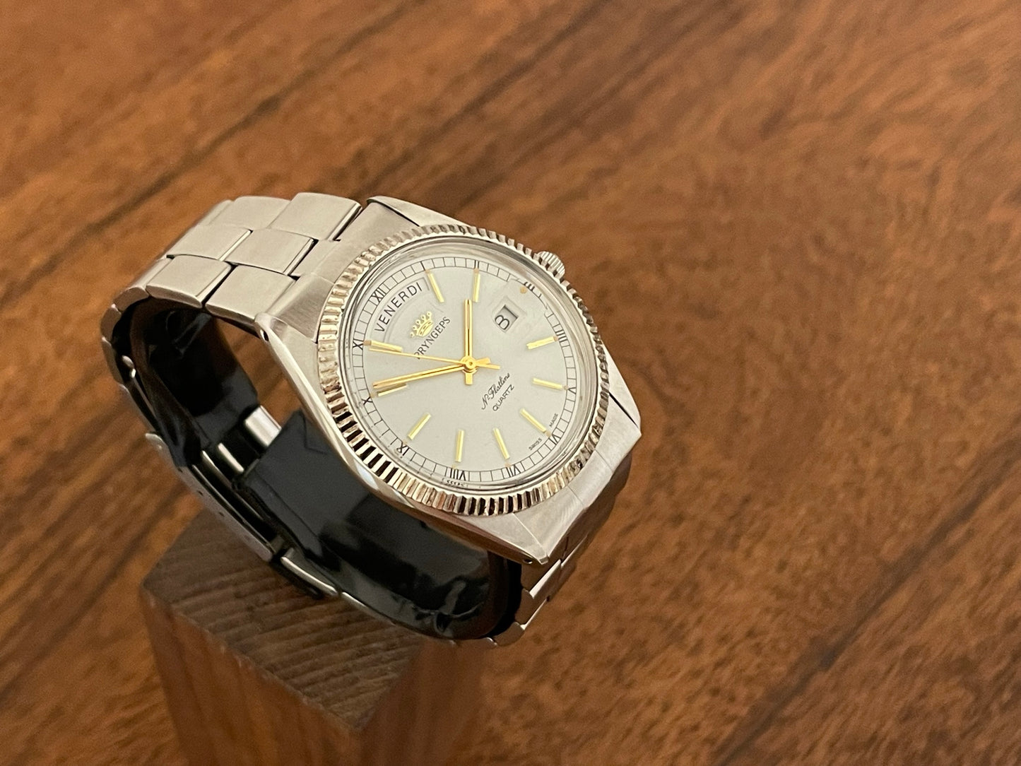 (1980s/1990s) Pryngeps Flatline "President" dress watch