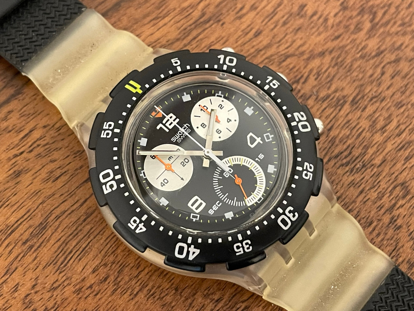 (1997) Swatch SBK114 Aqua Chrono "Assault" (NOS)