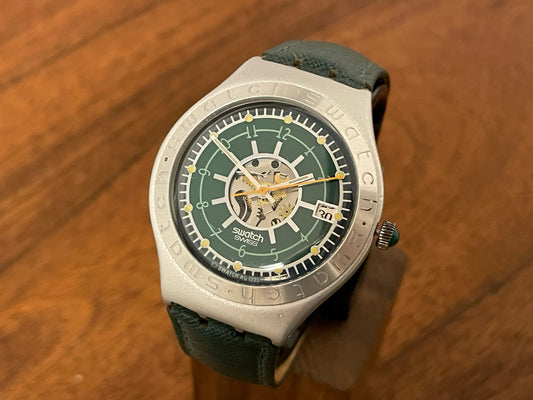 (1995) vintage Swatch YGS4001 Irony "Irish Weekend" front view