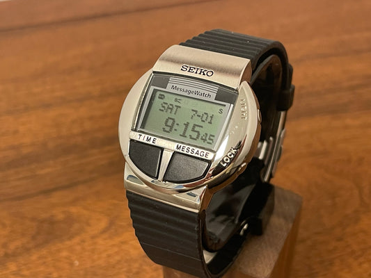 (1998) vintage Seiko MA54-4A00 MessageWatch (NOS) front view