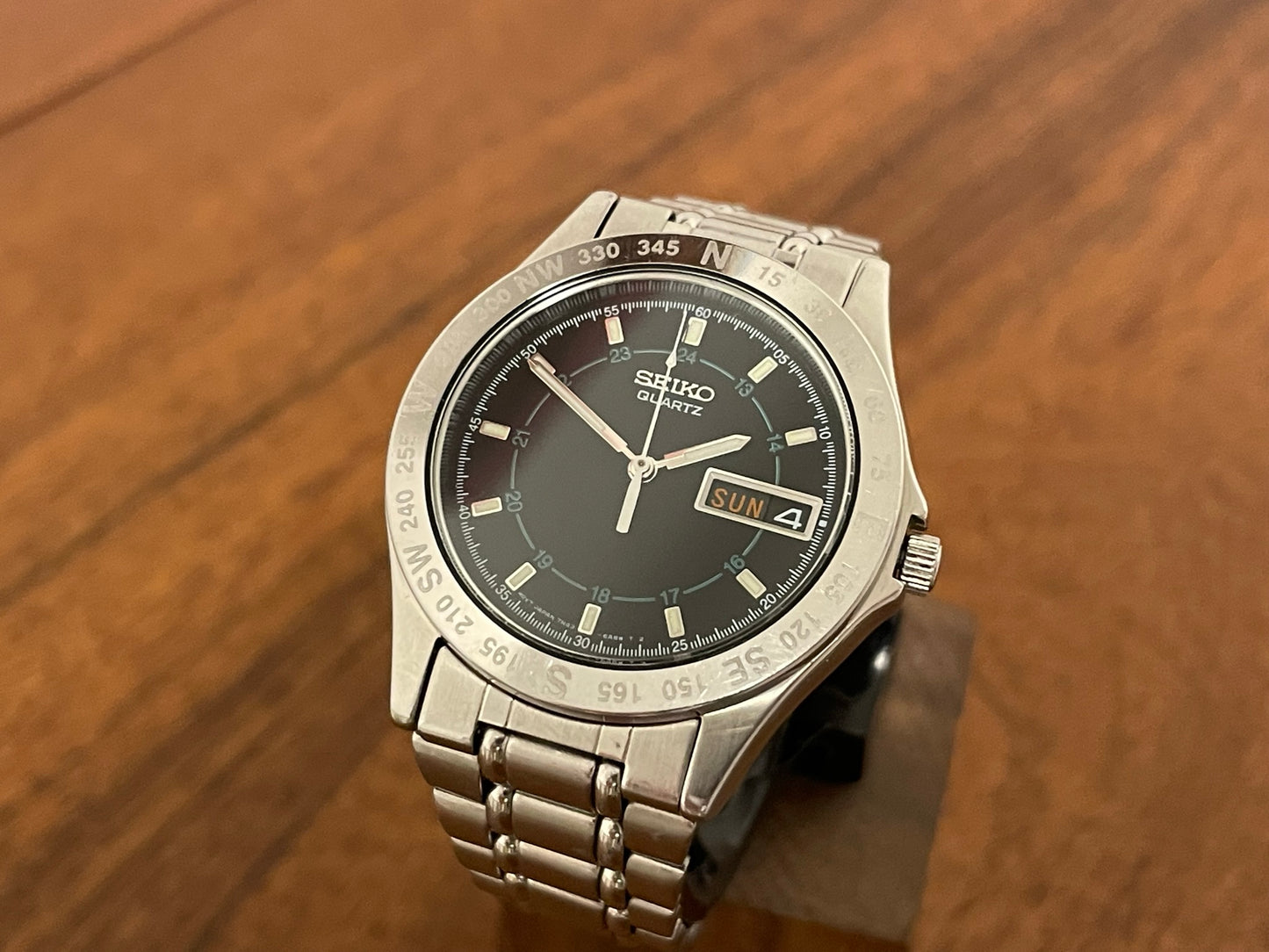 (2001) Seiko 7N43-6A40 compass bezel (serviced)