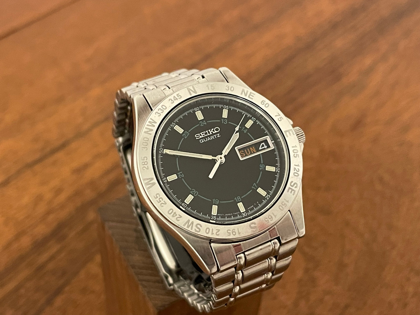 (2001) Seiko 7N43-6A40 compass bezel (serviced)