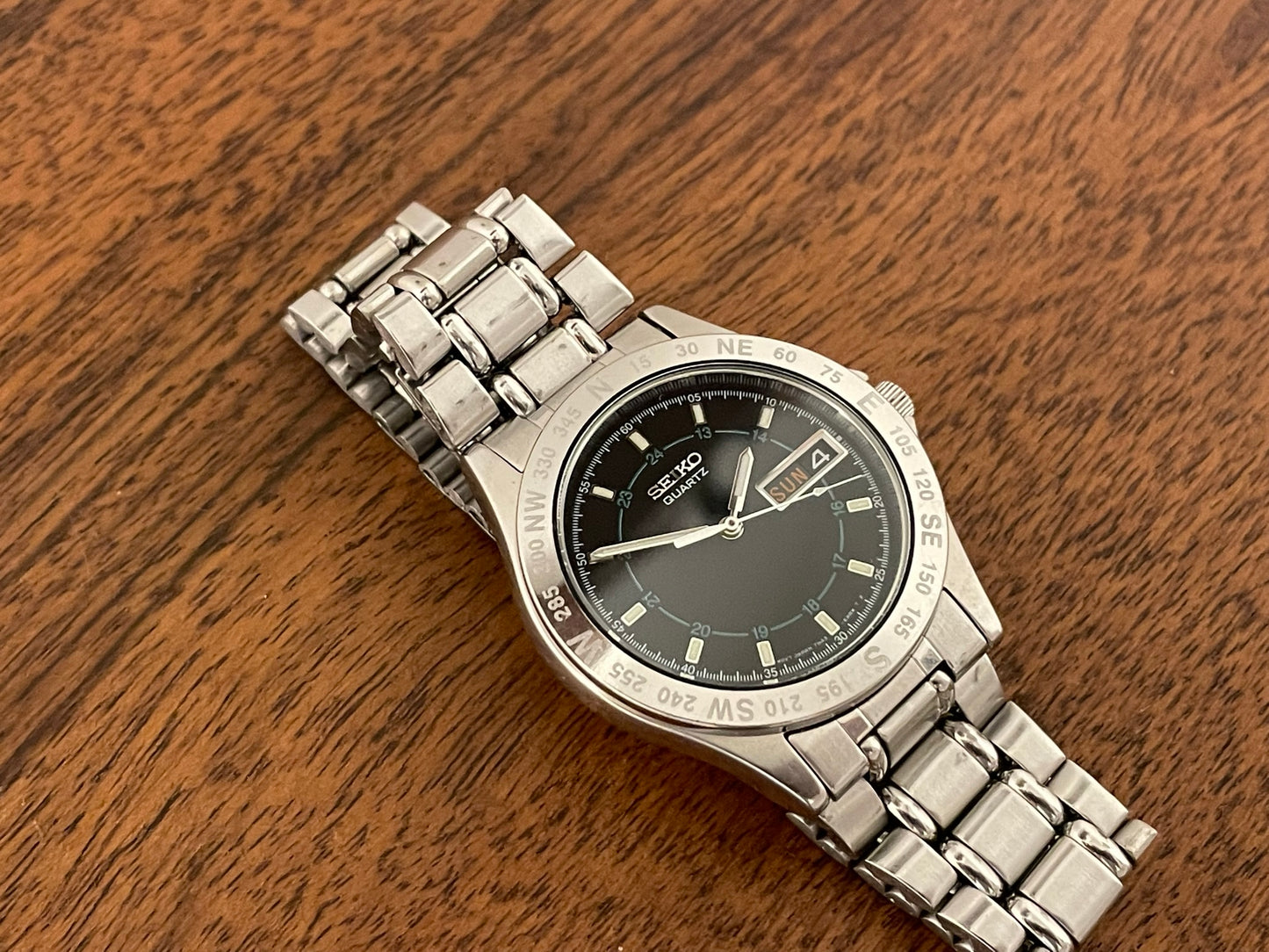 (2001) Seiko 7N43-6A40 compass bezel (serviced)