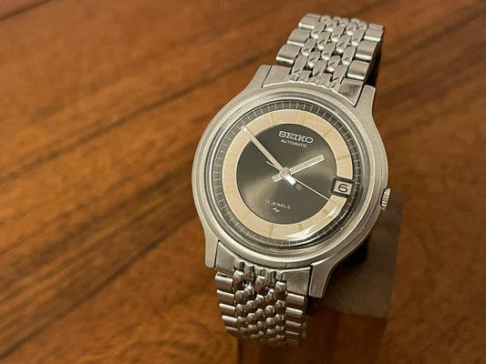 1973 Seiko 7005-7110 "bullseye dial" front view