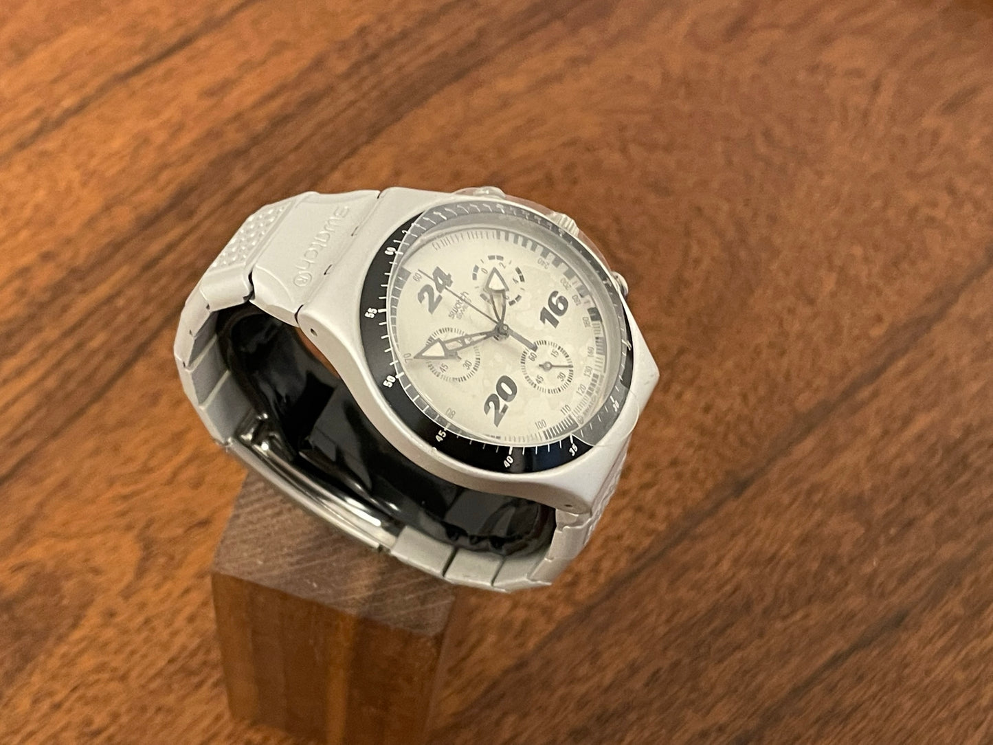 (1997) Swatch YCS1006 Irony Chrono "Straight Edge" (full set)