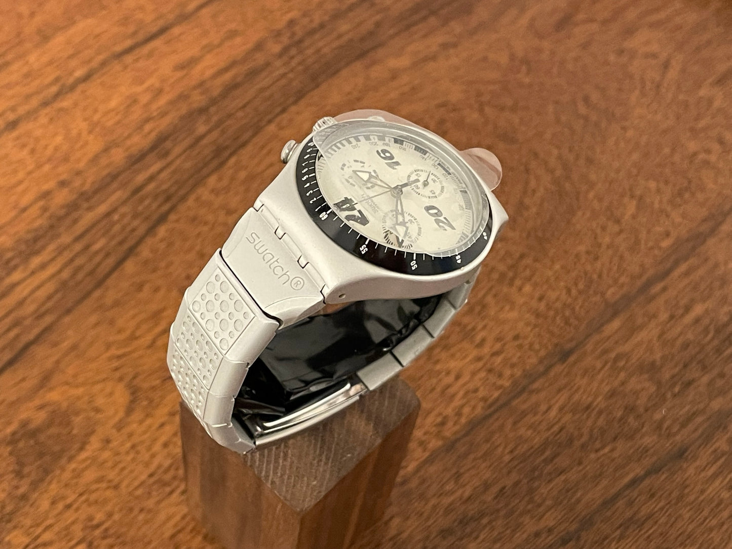 (1997) Swatch YCS1006 Irony Chrono "Straight Edge" (full set)