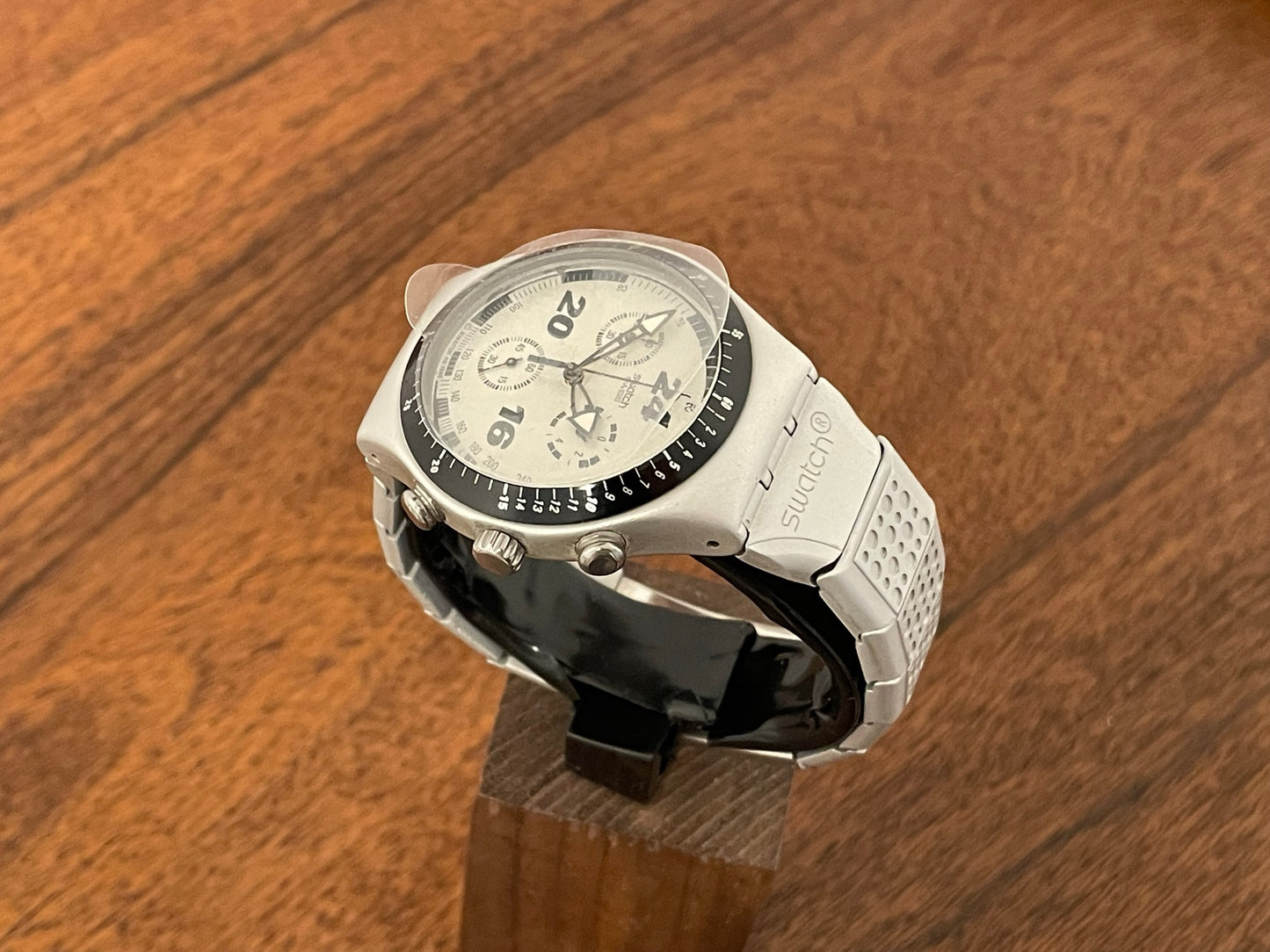(1997) Swatch YCS1006 Irony Chrono "Straight Edge" (full set)