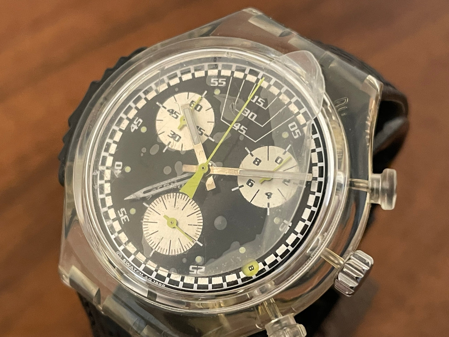 (1998) Swatch SOK400 Alarm Chrono "Ramoneur" (NOS)