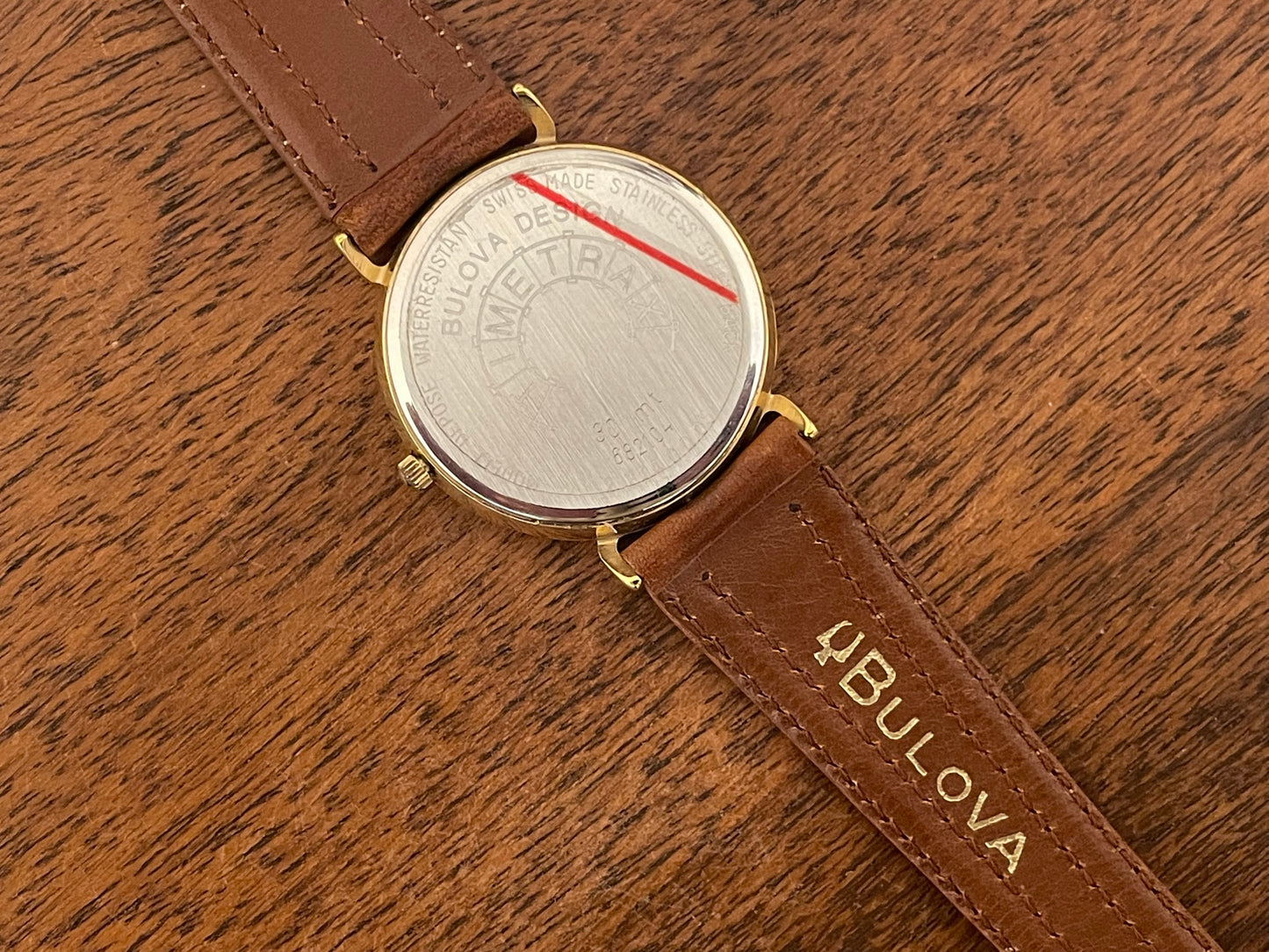 (1980s) Bulova Timetrax dress watch with "jumping minutes" (NOS)