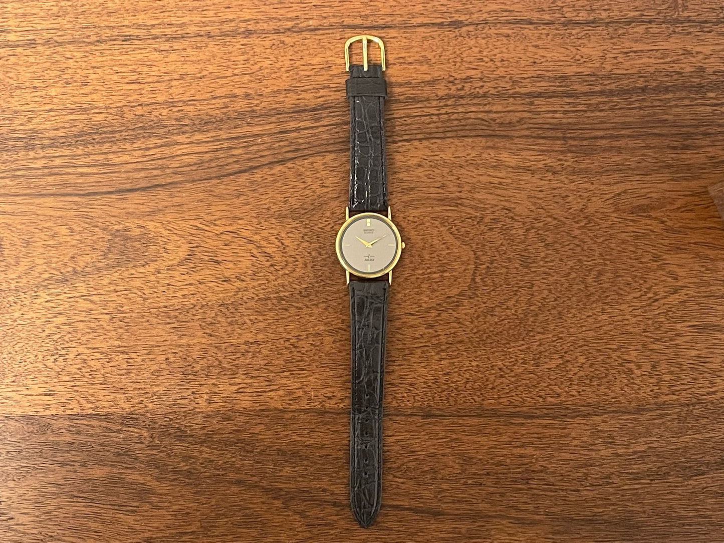 (1989) Seiko 5Y30-7000 dress watch with AKZO brand logo (NOS)