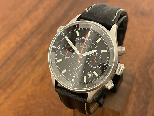 (2004) vintage Poljot Sturmanskie Gagarin Chronograph front view