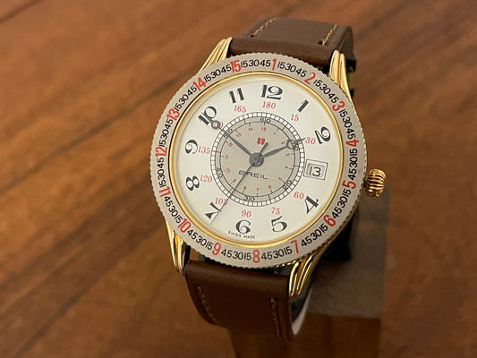 1980s Breil 204000 "Hour Angle" dress watch front view