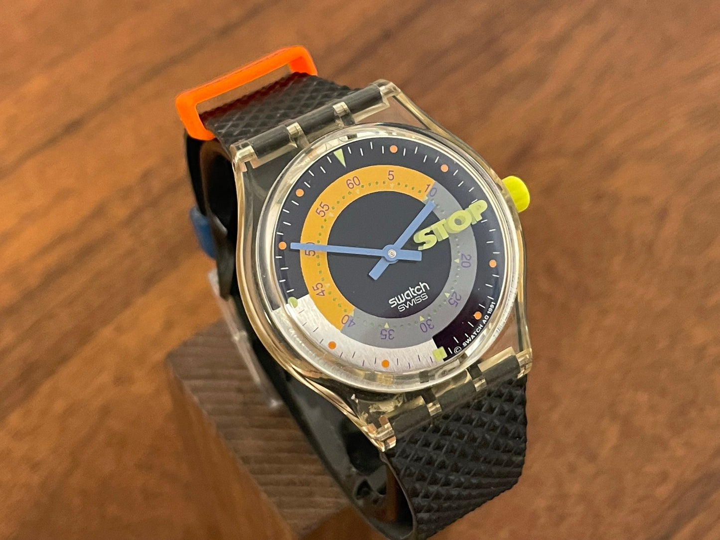 (1992) Swatch SSK100 stop-watch "Coffee Break" (NOS)
