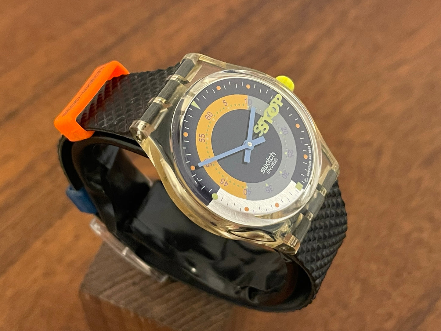 (1992) Swatch SSK100 stop-watch "Coffee Break" (NOS)