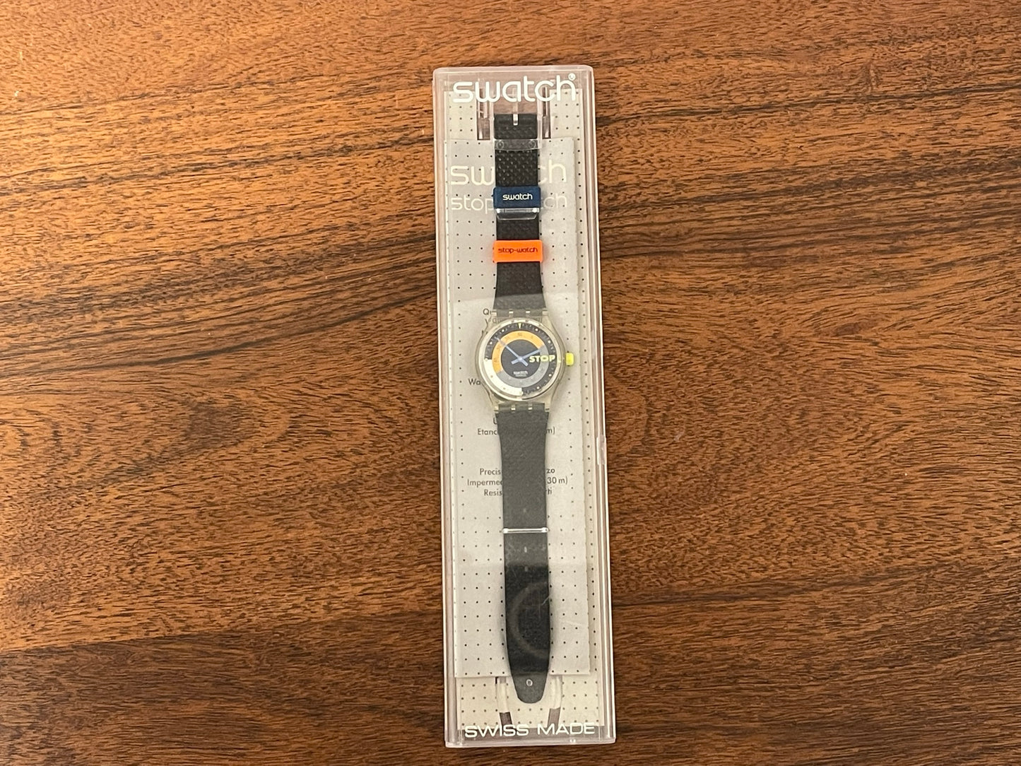 (1992) Swatch SSK100 stop-watch "Coffee Break" (NOS)