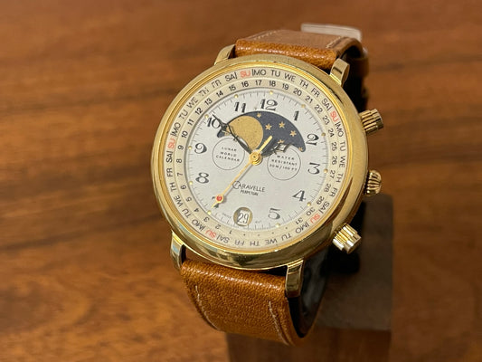 1980s Caravelle Perpetual dress watch front view