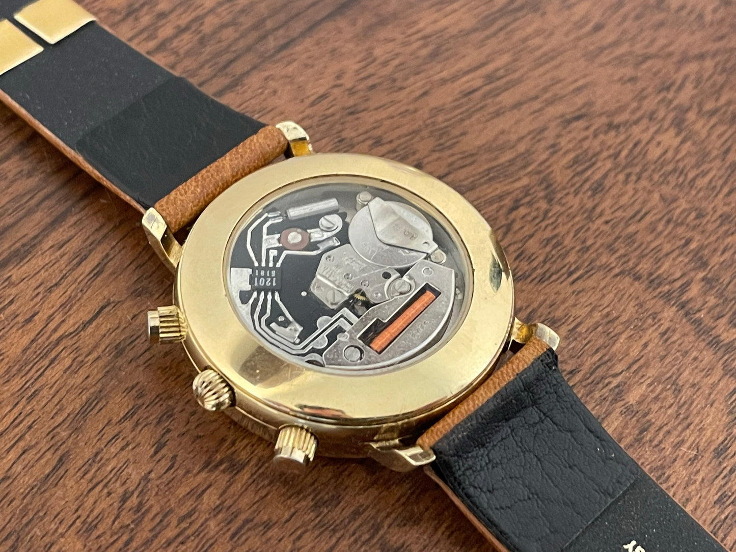 (1980s) Caravelle Perpetual dress watch - white dial with moon phase (serviced)