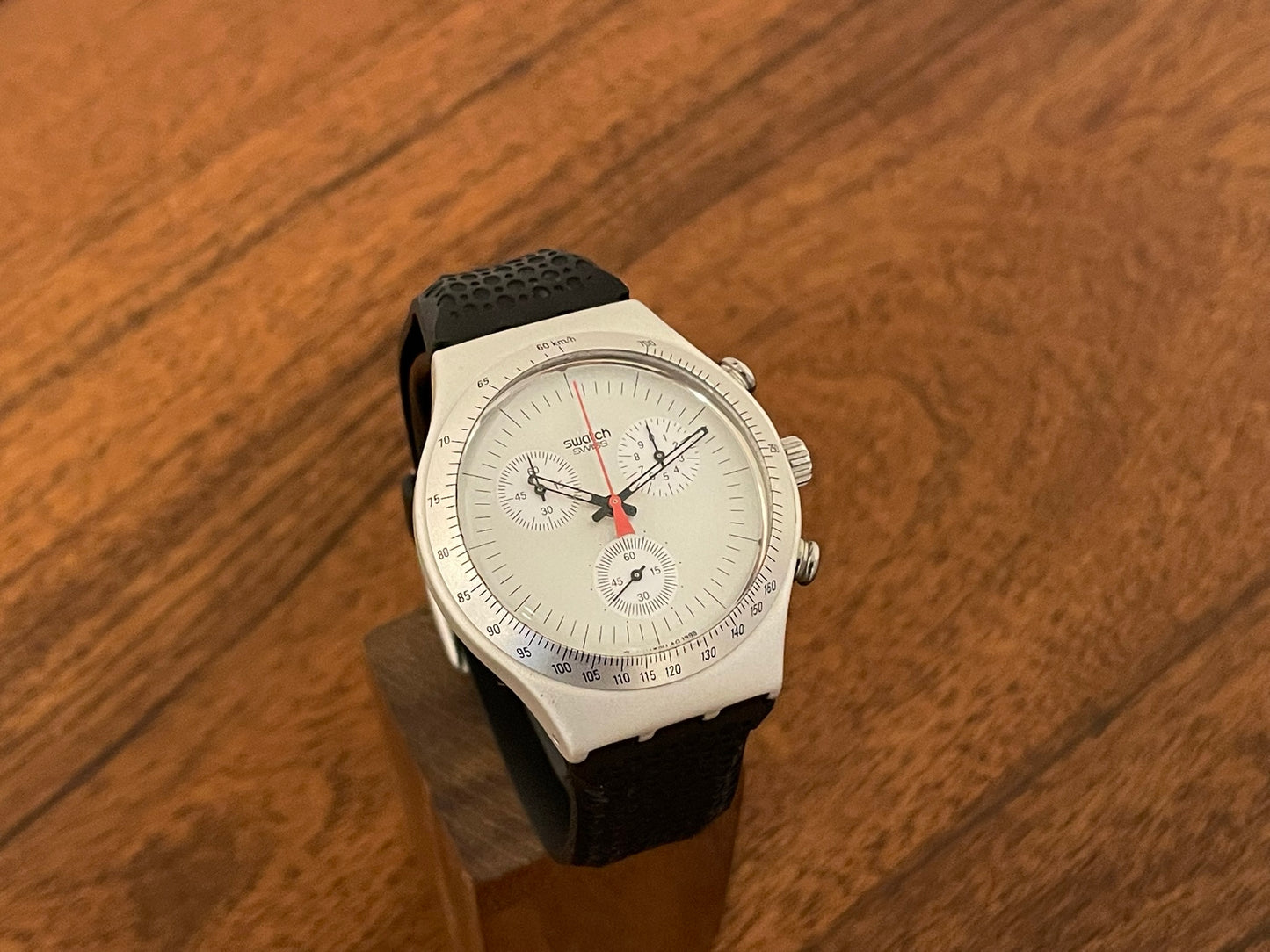 (1996) Swatch YCS1005 Irony Chrono "Time Cut" (NOS)