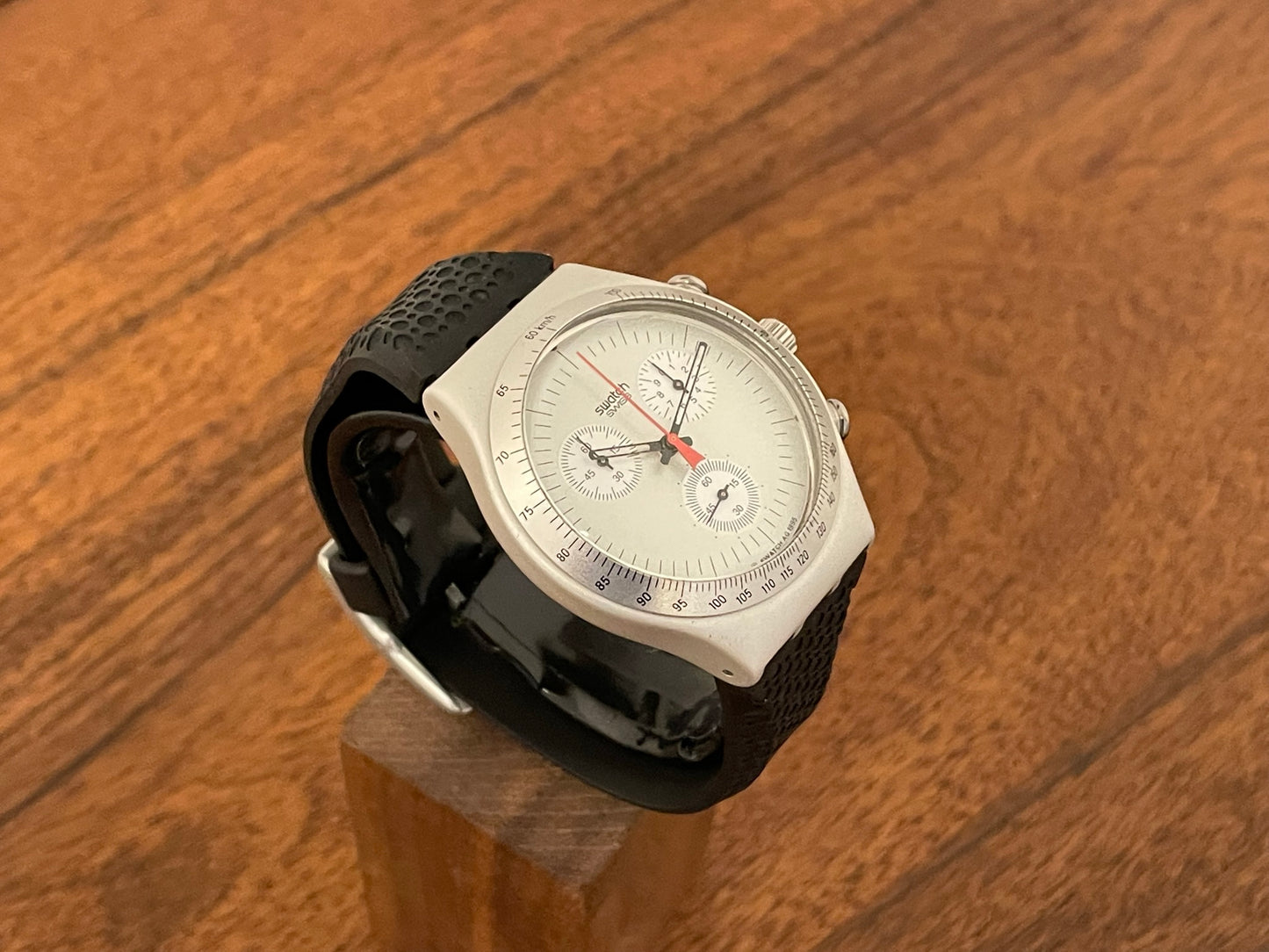 (1996) Swatch YCS1005 Irony Chrono "Time Cut" (NOS)