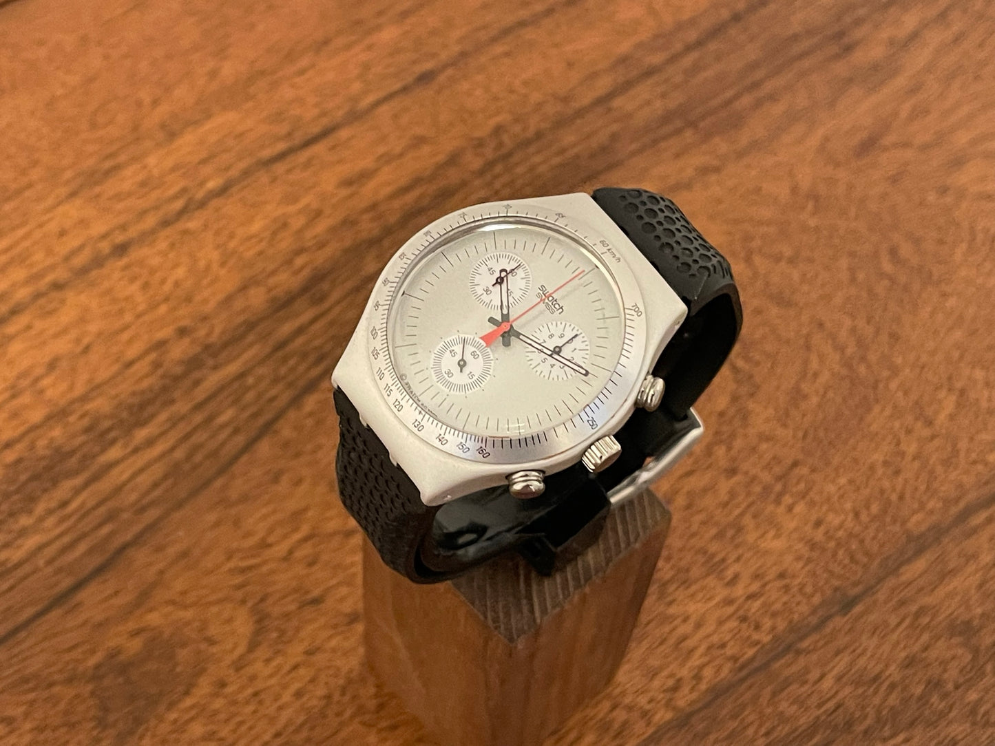 (1996) Swatch YCS1005 Irony Chrono "Time Cut" (NOS)