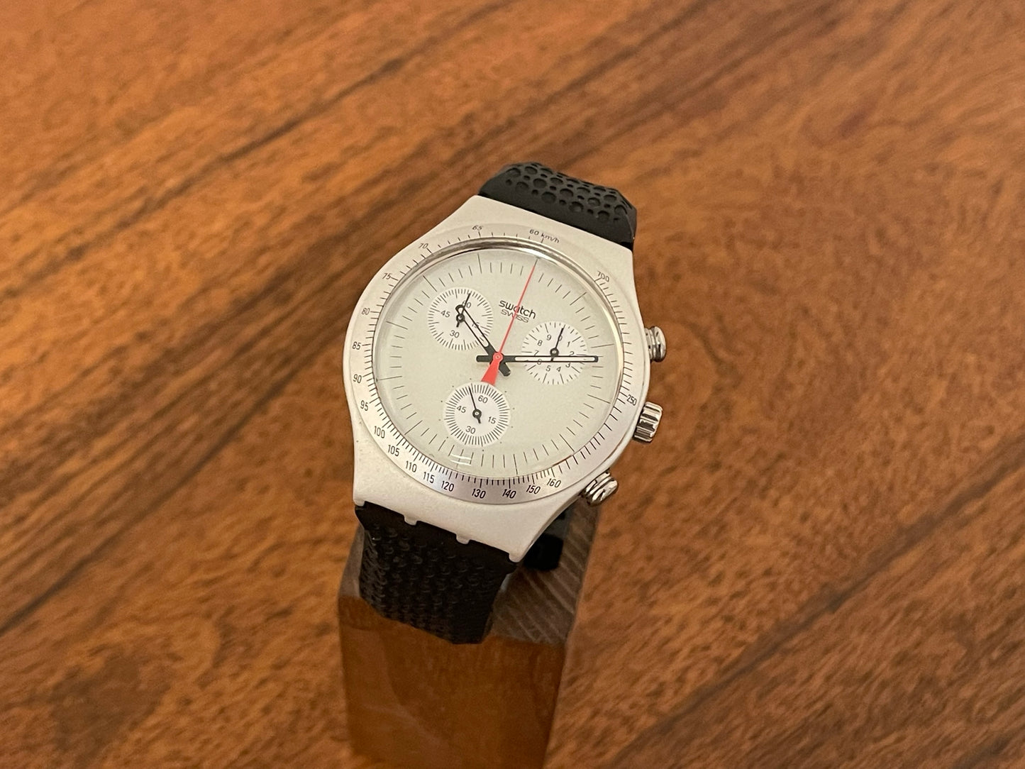 (1996) Swatch YCS1005 Irony Chrono "Time Cut" (NOS)