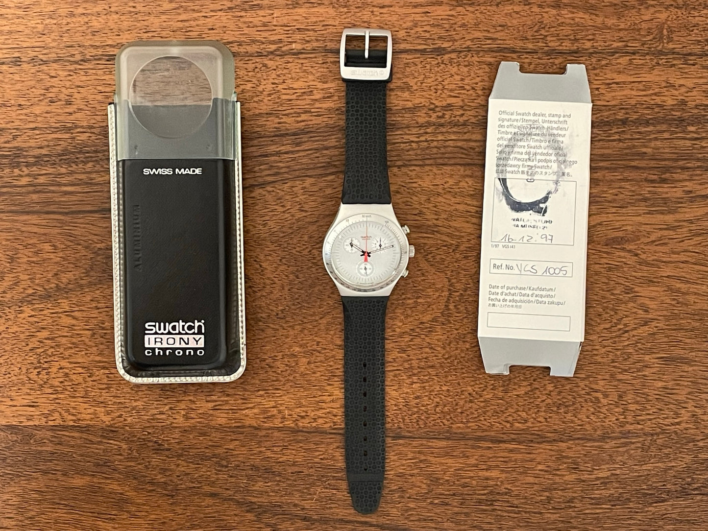 (1996) Swatch YCS1005 Irony Chrono "Time Cut" (NOS)