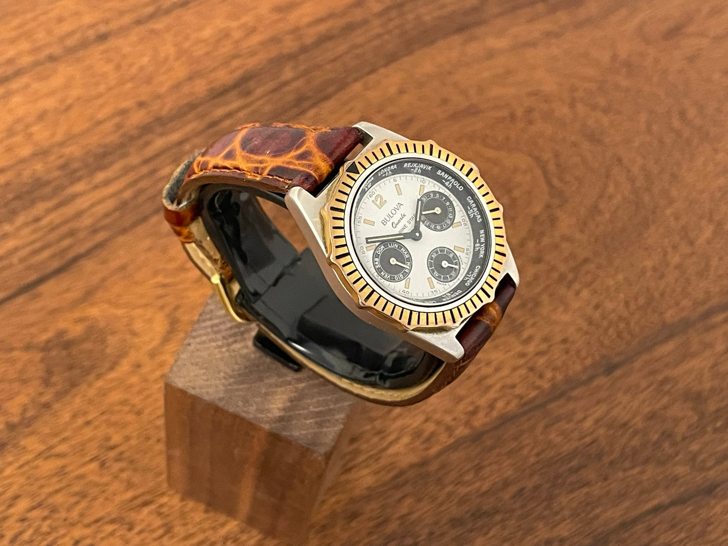 (1980s/1990s) Bulova Marine Star GMT/world timer - small size
