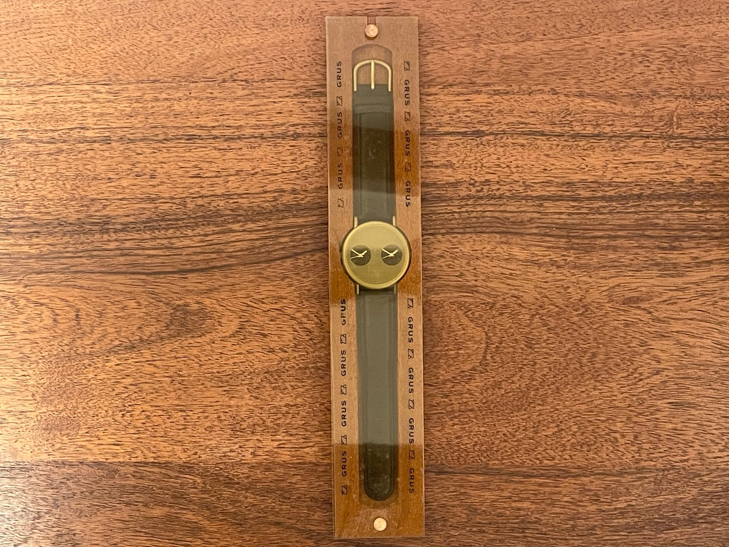 (1990s) Grus Watch dual time dress watch (NOS)