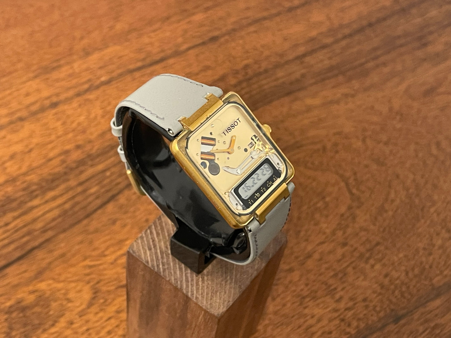 (1980s) Tissot TwoTimer skeleton "Tank"