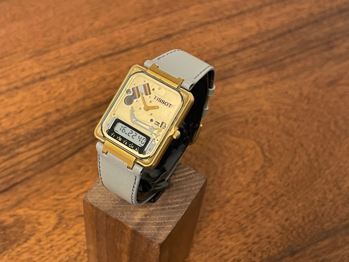 (1980s) Tissot TwoTimer skeleton "Tank"