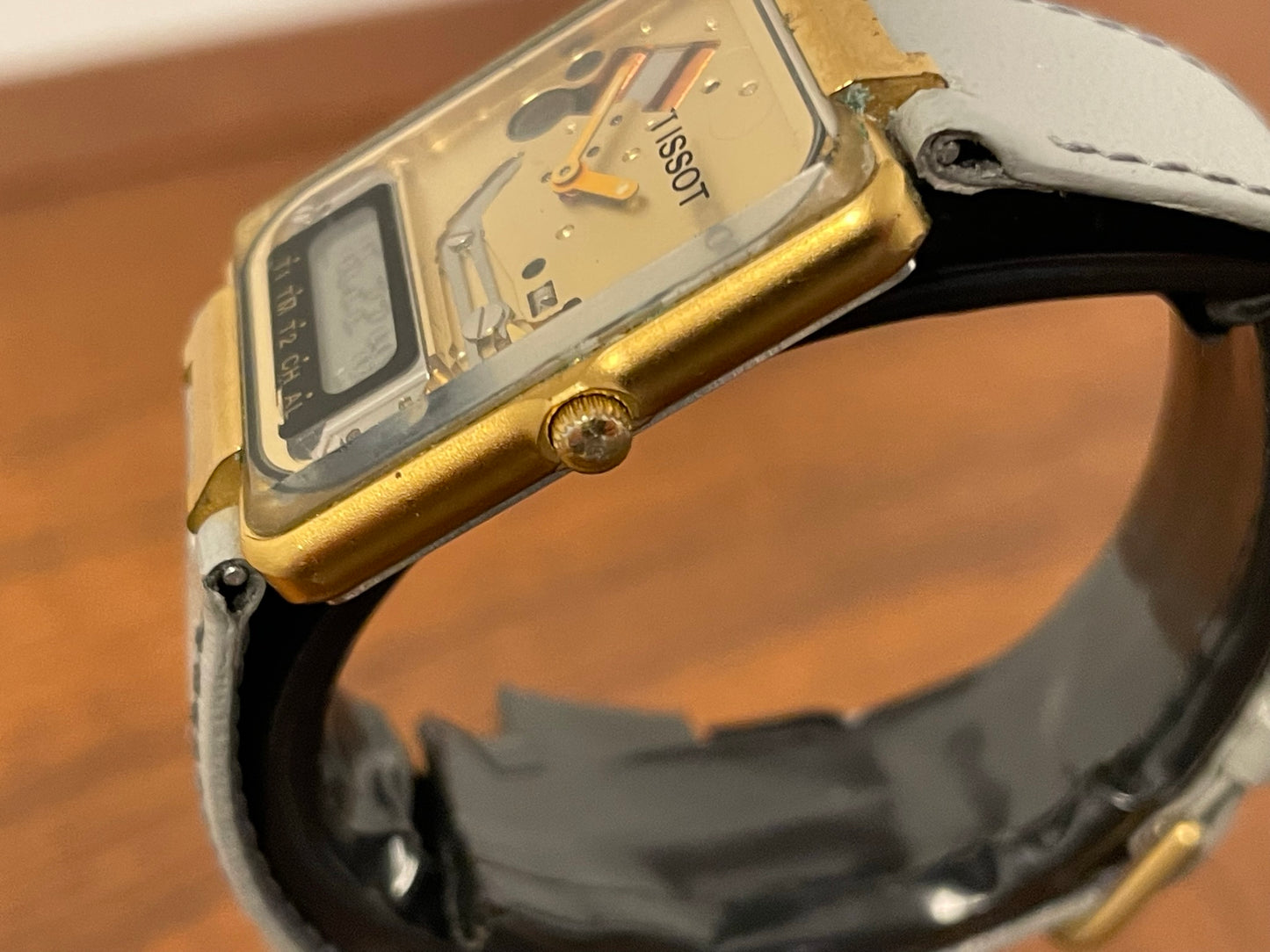 (1980s) Tissot TwoTimer skeleton "Tank"