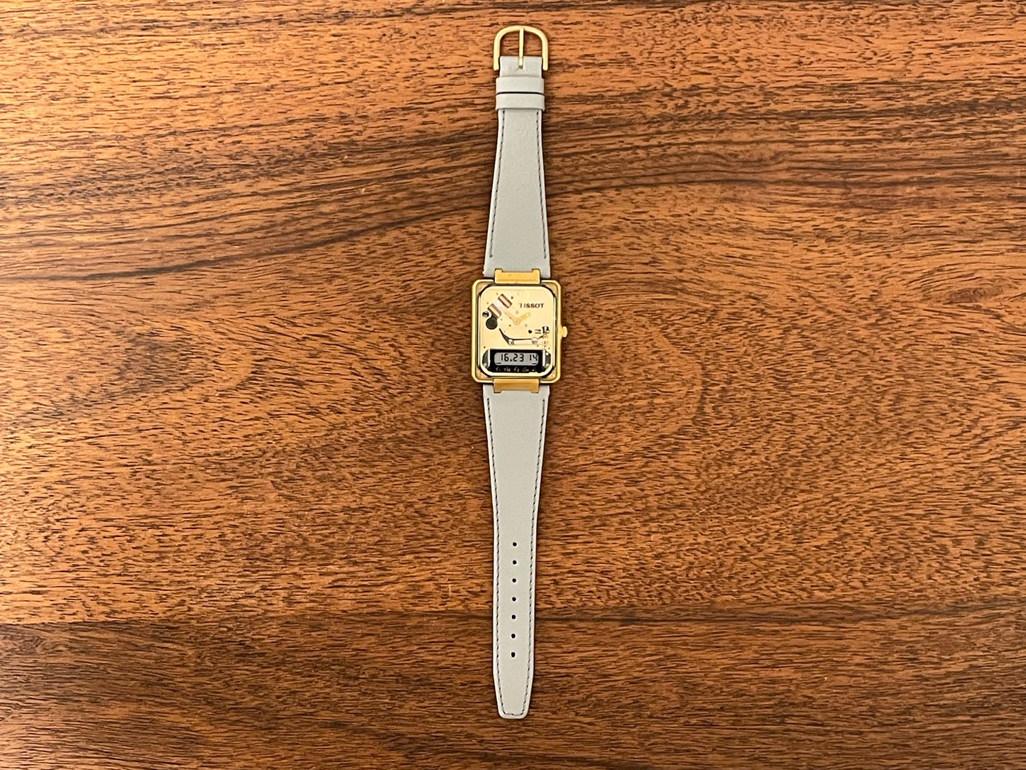 (1980s) Tissot TwoTimer skeleton "Tank"