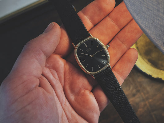 Seiko 7800-5299 18K solid gold Patek Philippe Golden Ellipse homage watch