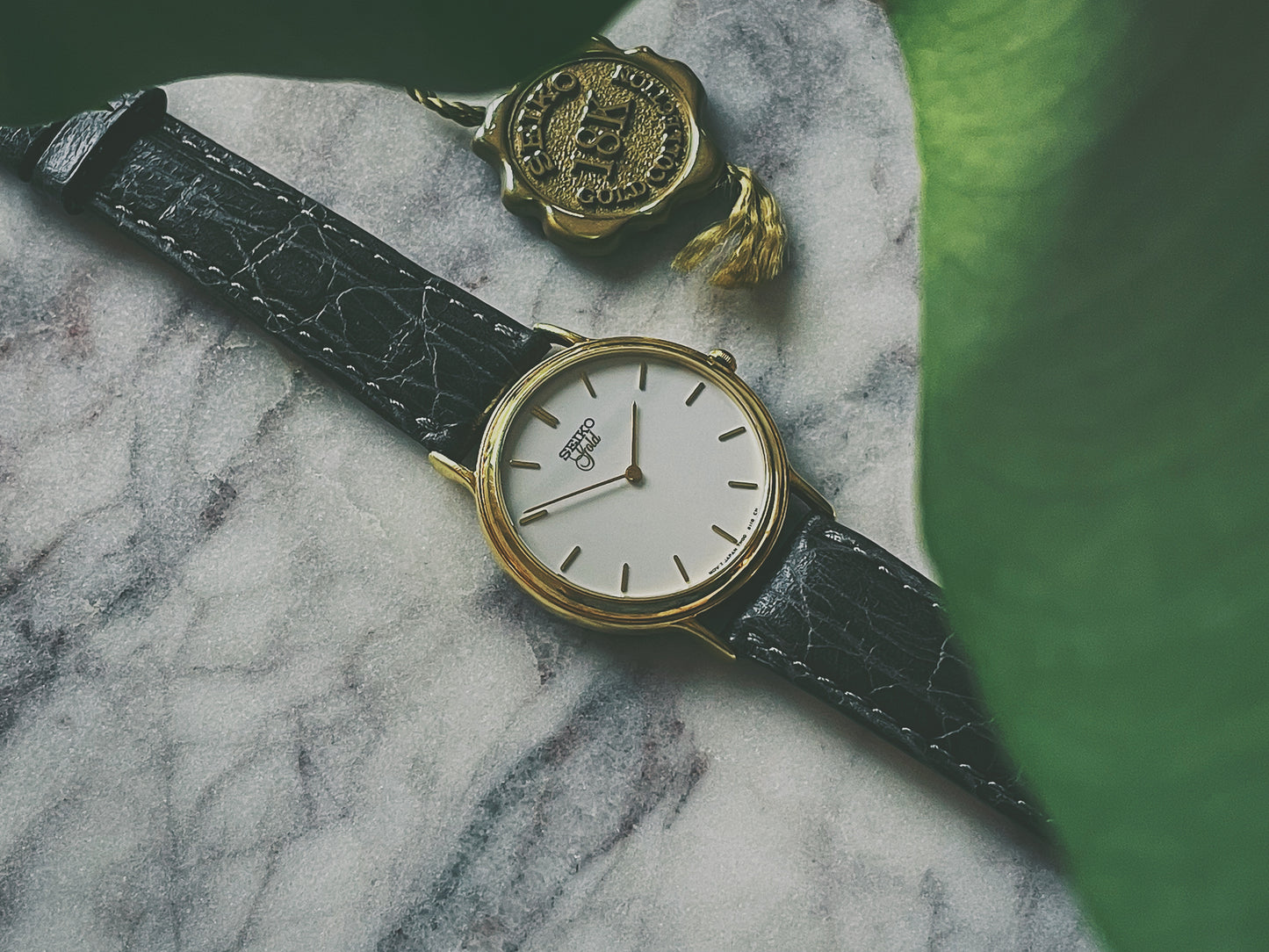 Seiko 7N00-S007 18K solid gold watch