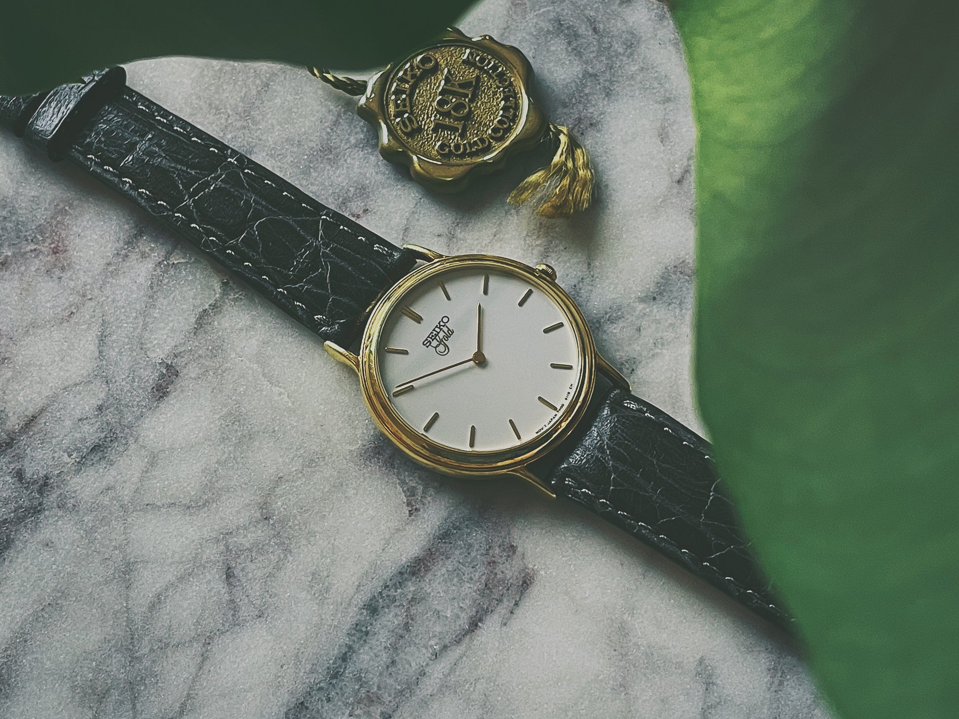 Seiko 7N00-S007 18K solid gold watch