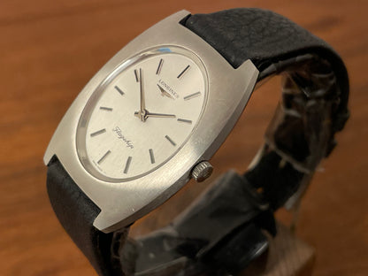 (1970s) Longines Flagship ref. 4036 cal. 428 - tonneau case - silver dial w/ silver stick markers (NOS)