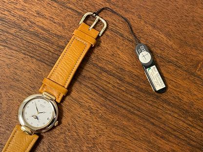 (1997) Seiko 6F29-6000 dress watch - White dial w/ moonphase complication (NOS)